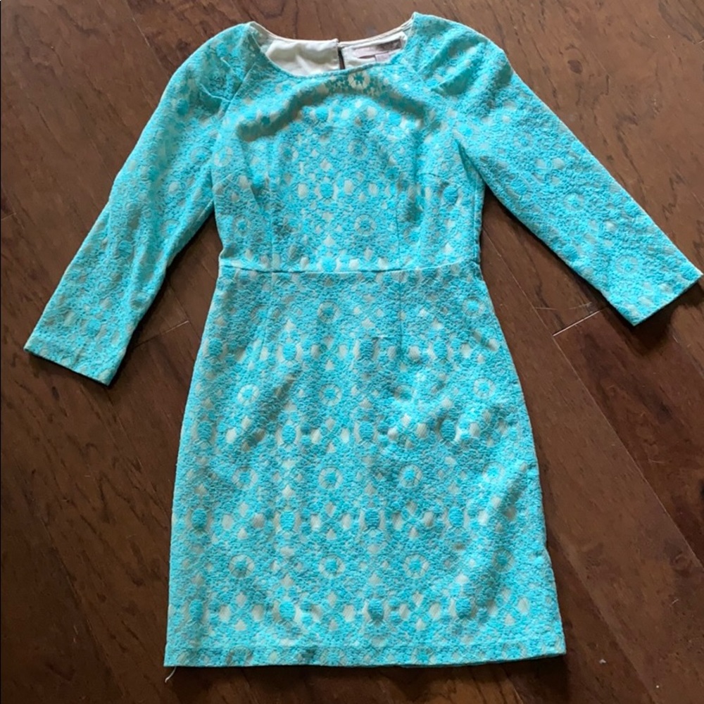 Mint and cream dress